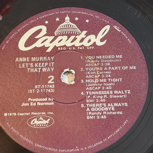 Vintage Anne Murray New Kind of Feeling Black Vinyl LP 1979 - Picture 11 of 11